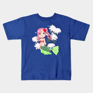 Pink & Green Mermaid Kids T-Shirt